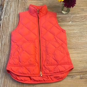 J. Crew womens puffer vest (coral pink, size XXS)